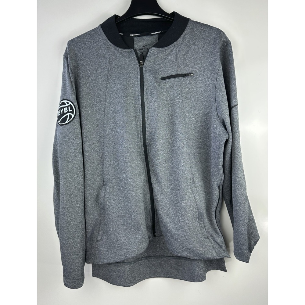 Nike Basketball EYBL Patch Hyper Elite Showtime Jacket Gray Zip Mens XL *Flawed - Picture 12 of 12